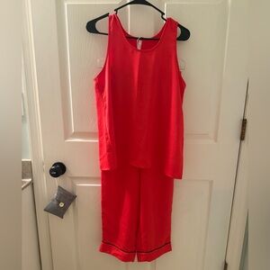 Red Tank and Pants Pajama Set